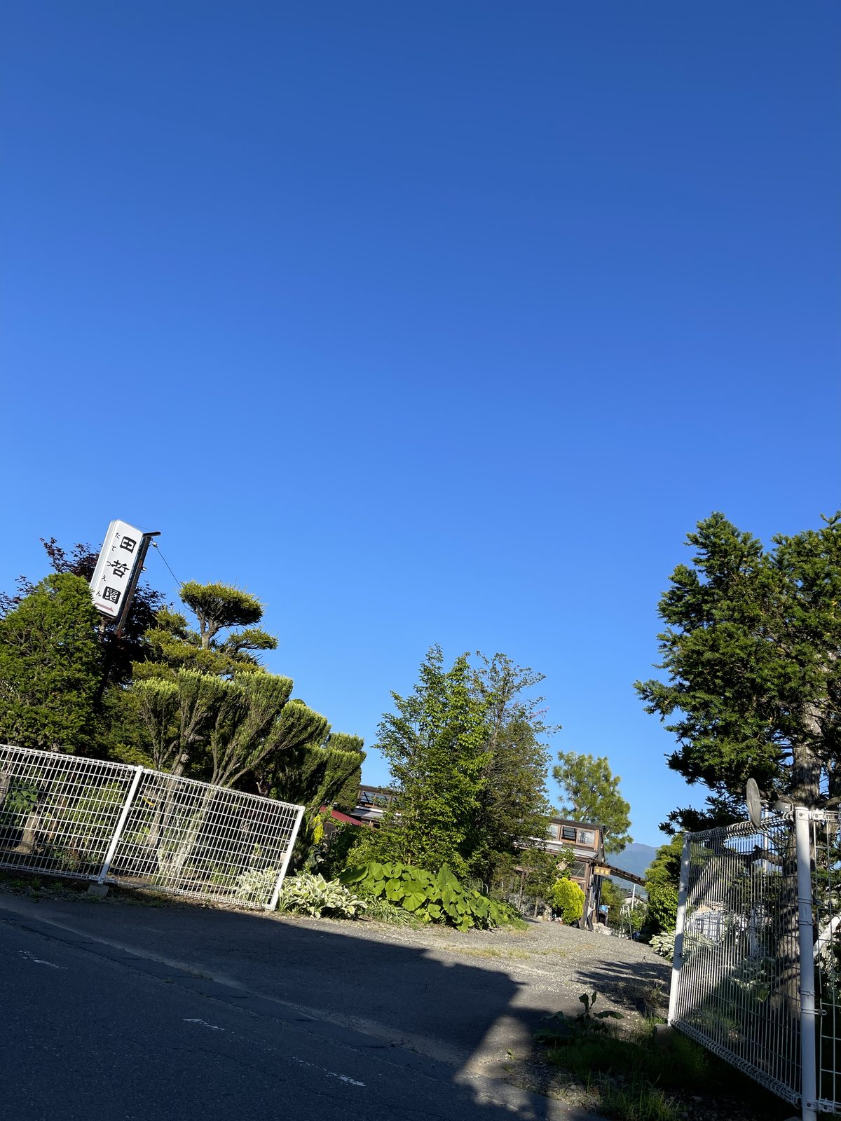 道路から見た園の入口